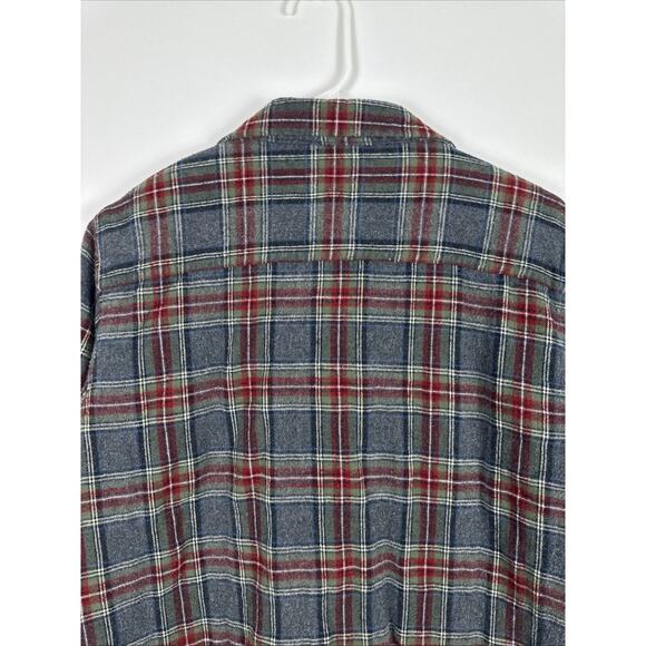 L.L. Bean Lumberjack Shirt Jacket Sherpa Lined Plaid Button Up Medium Regular - Picture 9 of 15
